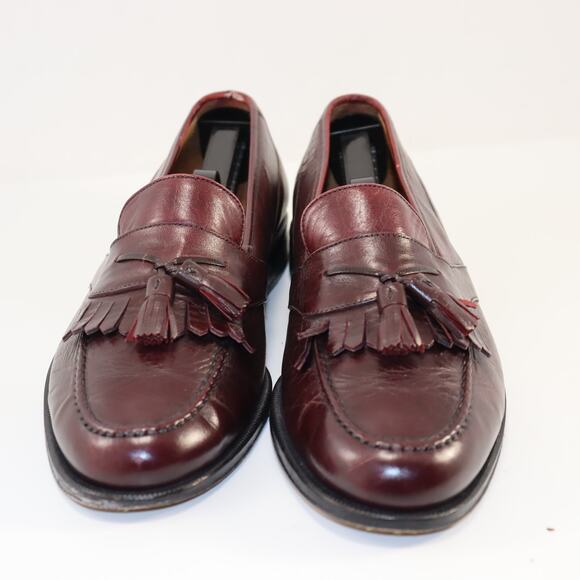 Massimo Emporio Burgundy Leather Tassel Loafers Men’s Size 10 M Vintage main image 6
